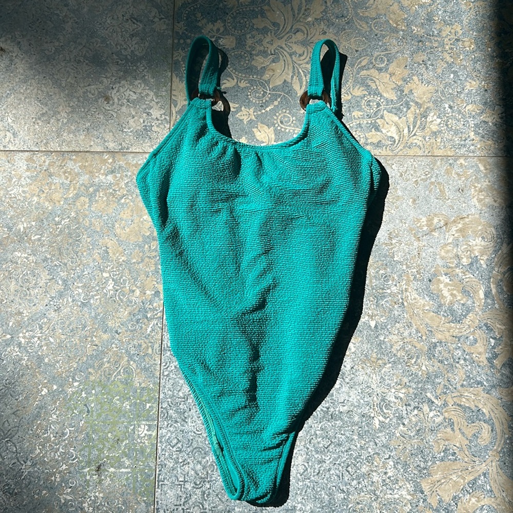 Teal shade and shore size extra small one piece bathing suit
